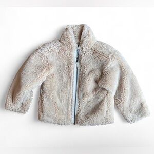 Patagonia Lunar Frost Jacket Girl's XS or Size 5-6 Faux Fur Fuzzy Full Zip